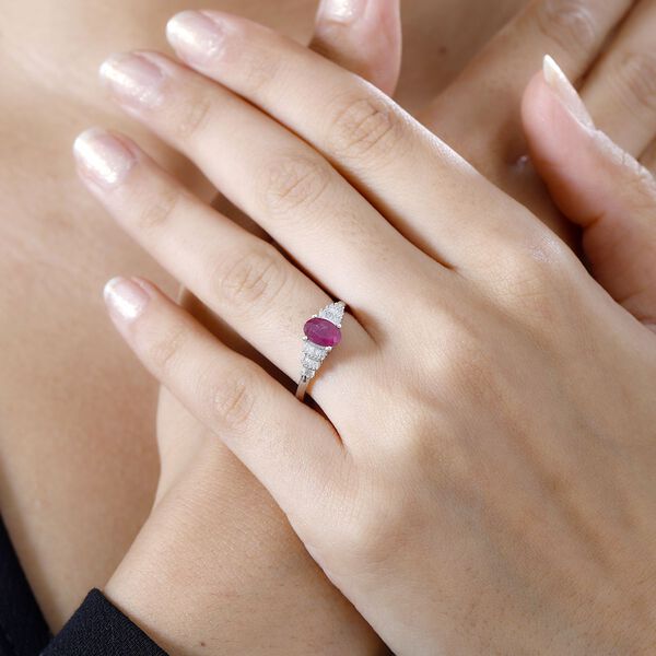 Afrikanischer Rubin und Diamant-Ring - 1,32 ct. image number 3