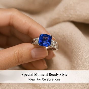 RHAPSODY AAAA Tansanit und Diamant Ring in 950 Platin - 4,54 ct.