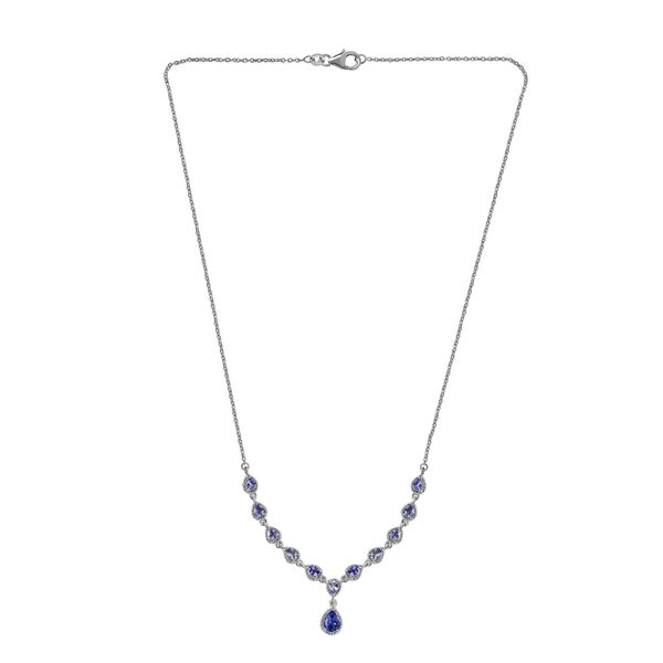 Tansanit Halskette, ca. 45 cm, 925 Silber platiniert ca. 2.27 ct image number 4