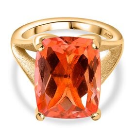 Padparadscha Quarz Triplett Ring - 12,96 ct.