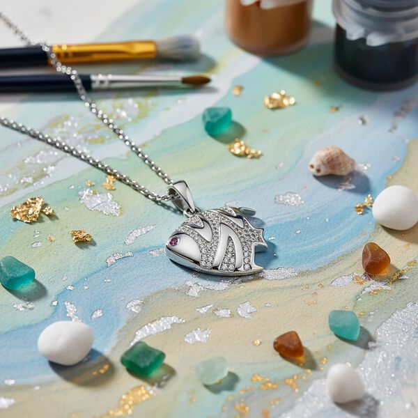 Rhodolith Granat, Moissanit Schmuckset 925 Silber rhodiniert und Edelstahl platiniert ca. 0,27 ct. image number 1