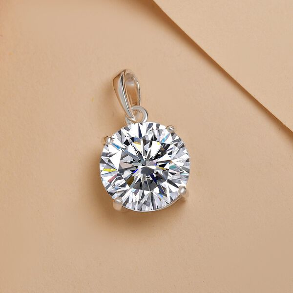 Weißer Kristall-Anhänger, 925 Silber image number 3