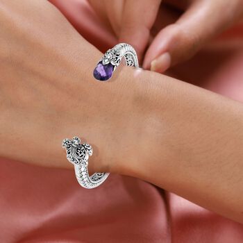 Royal Bali Kollektion- Afrikanischer Amethyst-Armreif, 19cm - 7 ct.