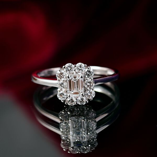 LUXURIANT SGL zertifizierter VS-GH Labor Diamant Ring in 375 Wei&szlig;gold - 1 ct. image number 2