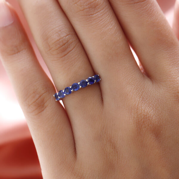 Masoala Saphir-Ring, (Fissure gefüllt), 925 Silber platiniert image number 3