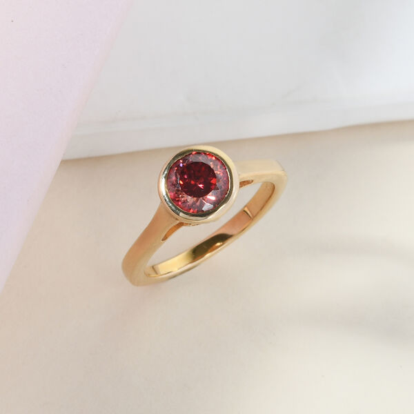 Roter Moissanit-Ring - 1,23 ct. image number 2