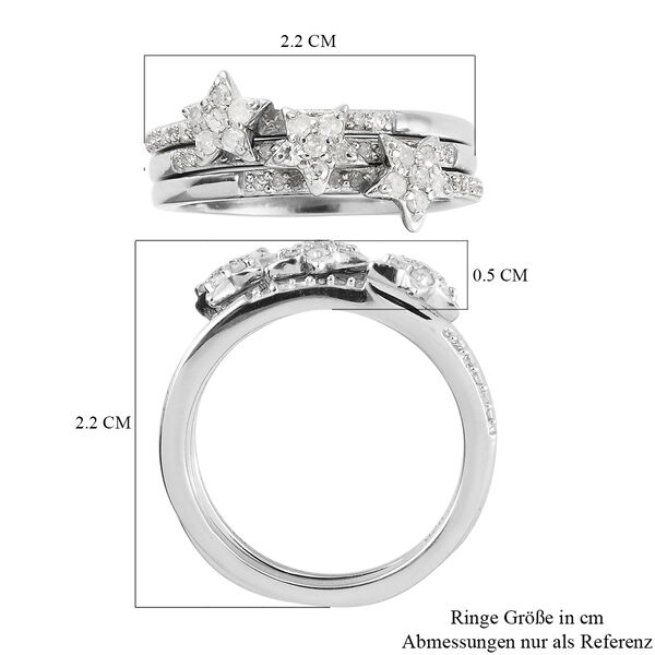 Diamant Ring 925 Silber platiniert  ca. 0,50 ct image number 7
