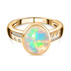Natürlicher, äthiopischer Welo Opal und Diamant-Ring - 2,11 ct. image number 0