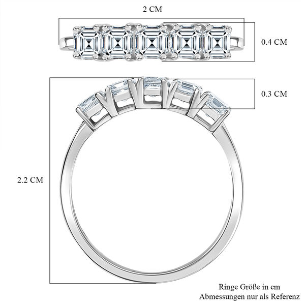 LUXURIANT DIAMOND - Lab Grown Diamant VS-EF Ring 925 Silber Rhodiniert (Gr&ouml;&szlig;e 21.00) (10-15 Werktage Lieferzeit) ca. 1.00 ct image number 6