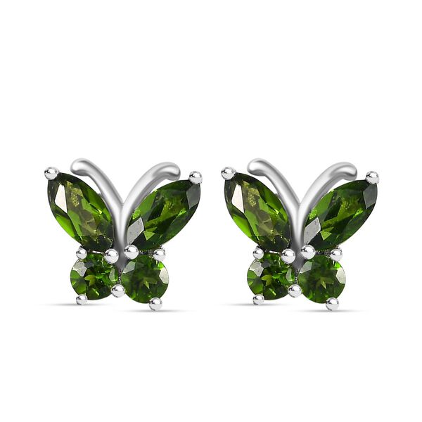 Natürlicher Chromdiopsid Schmuckset 925 Silber rhodiniert ca. 1,68 ct. image number 7