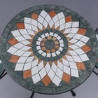 3er-Set Mosaik Tisch und 2 Stühle, Kaleidoskop Muster, Größe T: 60x60x70 cm, S: 39x44x90 cm, Weiß image number 3