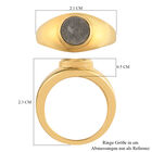 Meteorit Ring 925 Silber vergoldet  ca. 3,32 ct image number 6
