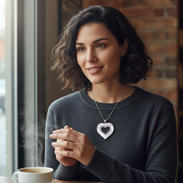 D'Joy Perlmutt Herz Anh&auml;nger image number 2