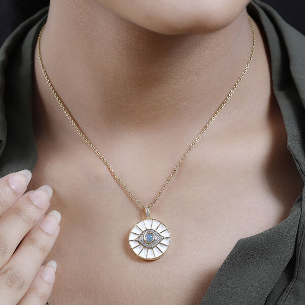 Magic &auml;thiopischer Opal und Zirkon-Anh&auml;nger image number 8