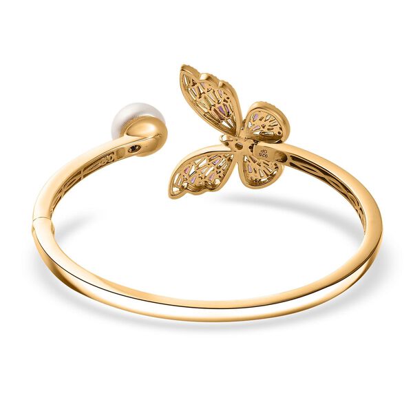 GP Kollektion - AA Afrikanischer Amethyst, Citrin Armreif ca. 18.5 cm 925 Silber 750 Gelbgold Vermeil 2.35 ct image number 4