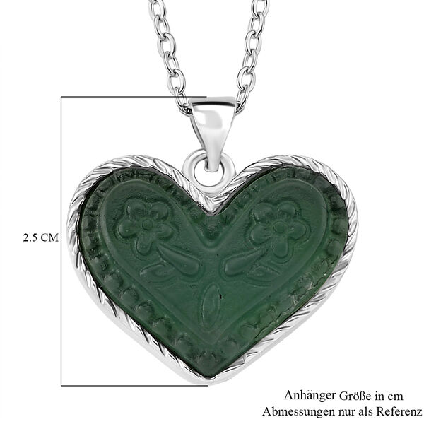 Grüner Fluorit Schmuckset ca. 50 cm 316L Edelstahl ca. 20.00 ct image number 6