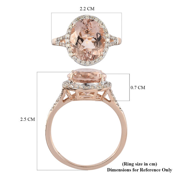 AAA Morganit und Diamant-Ring, 585 Roségold  ca. 4,82 ct image number 6