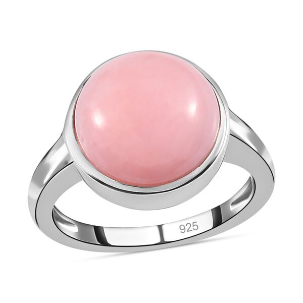 Nat&uuml;rlicher Peruanischer Rosa-Opal Ring, 925 Silber platiniert, ca. 5.79 ct image number 4