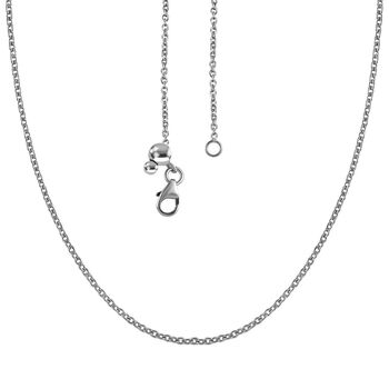 2er-Set - Ankerkette und Armband, platiniertes Silber