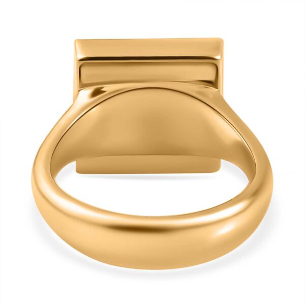 Lab Grown schwarzen Opal Ring, 925 Silber Gelbgold Vermeil, (Gr&ouml;&szlig;e 19.00) ca. 2.45 ct image number 6