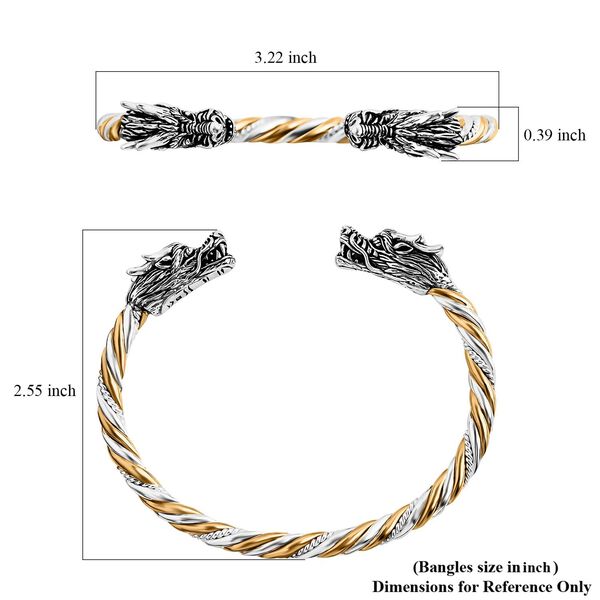 Royal Bali Kollektion - Zweifarbiger Armreif, 18.5 cm image number 5