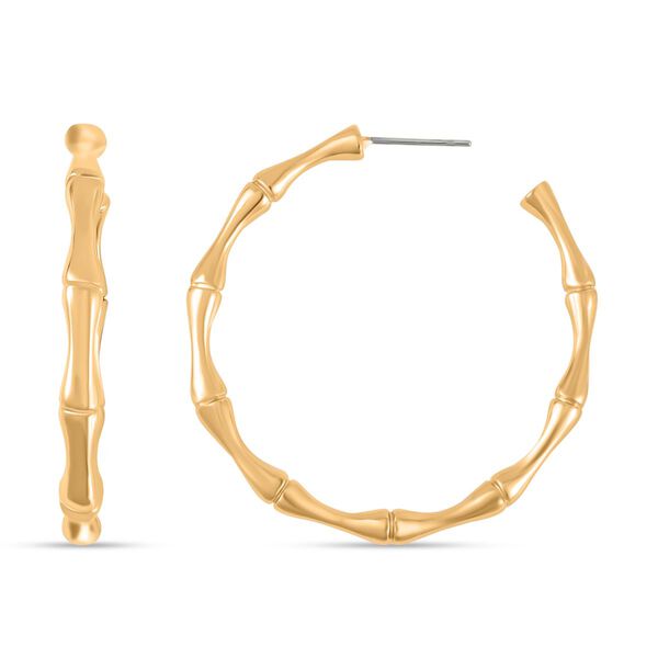 Bambus Design Ohrh&auml;nger, ca. 10,00g, goldfarben