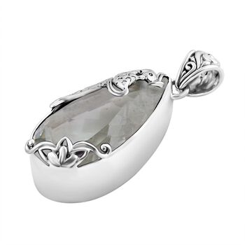 Royal Bali - Prasiolith Anh&auml;nger, 925 Silber, ca. 26.74 ct