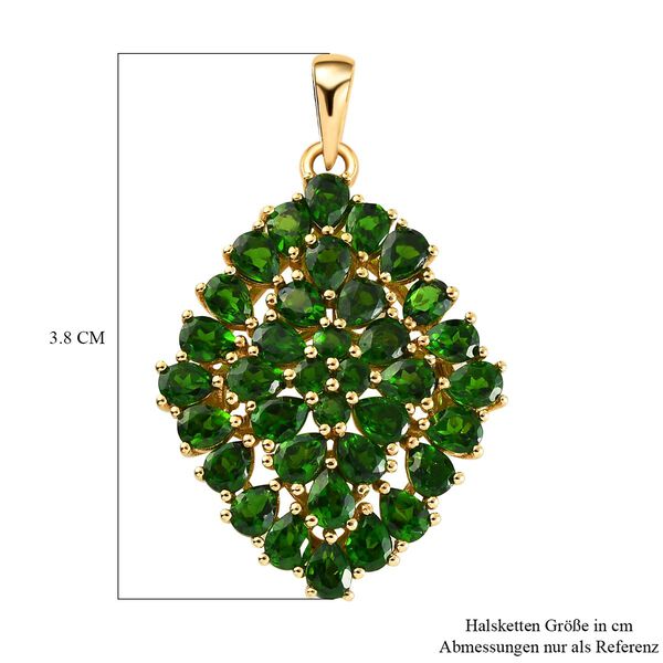 Nat&uuml;rlicher Chromdiopsid-Anh&auml;nger, 925 Silber vergoldet ca. 5.91 ct image number 7