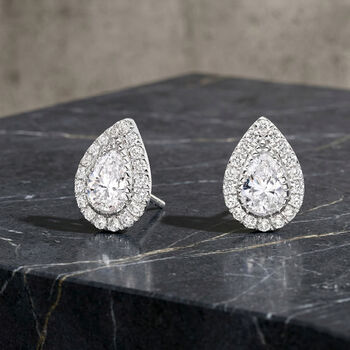 AAA Zirkonia Halo Ohrstecker