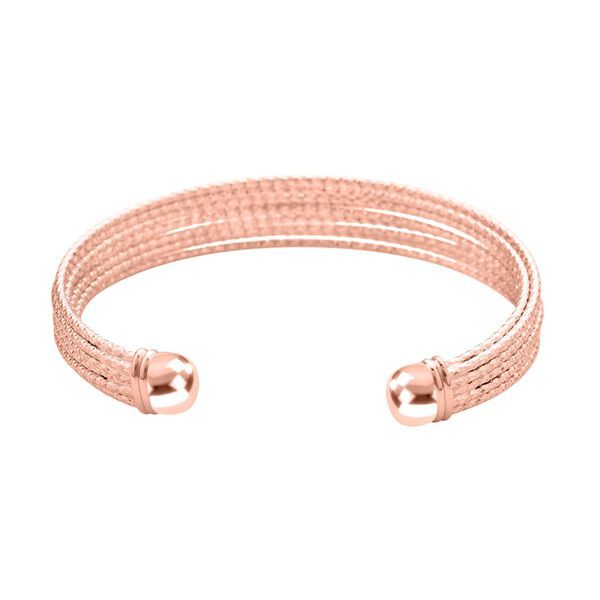 Designer inspirierter Armreif, ca. 19 cm, roséfarben image number 5