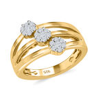 Diamant Ring 925 Silber Gelbgold Vermeil image number 3