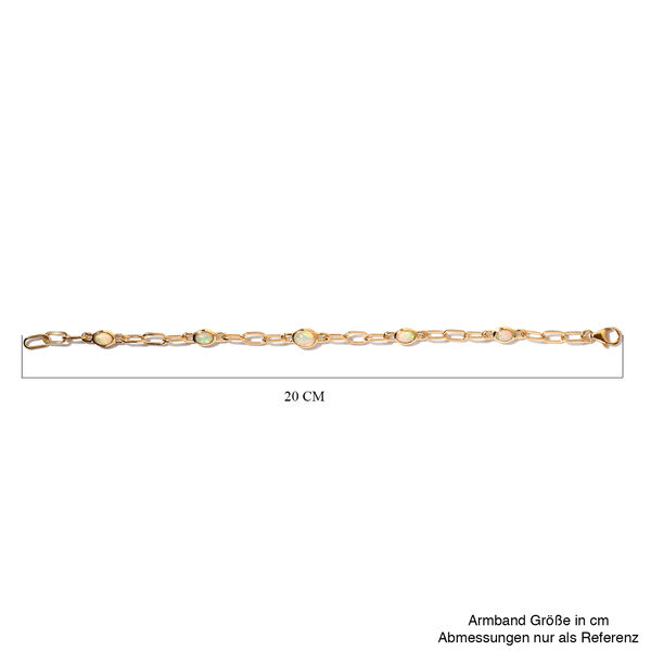 Nat&uuml;rlicher &Auml;thiopischer Opal Armband ca. 19 cm 925 Silber vergoldet ca. 2,04 ct image number 5