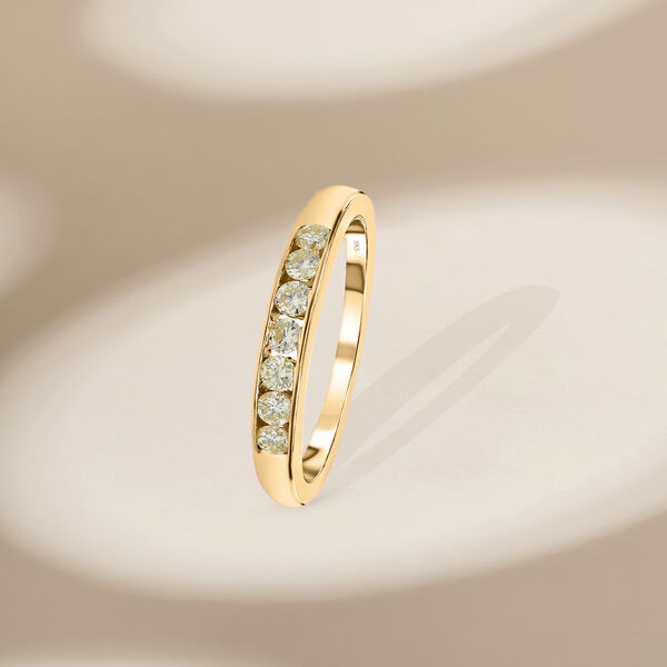 SGL zertifizierter SI nat&uuml;rlicher, gelber Diamant-Ring- 0,50 ct. image number 2