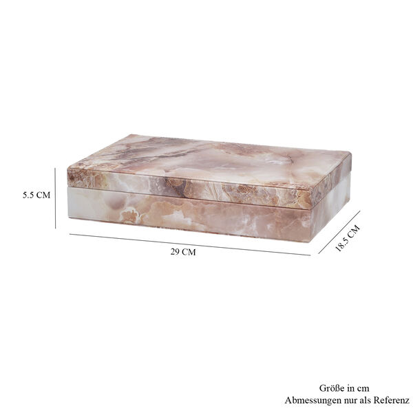 Ringkoffer mit 8 Kettenhaken und Taschen, Marmoriert, Hellbraun image number 6