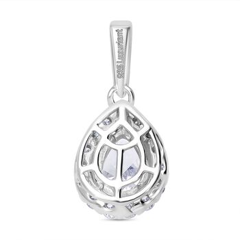 LUXURIANT SGL zertifizierter VS-EF Labor Diamant Anh&auml;nger, 925 Silber platiniert- 1 ct.