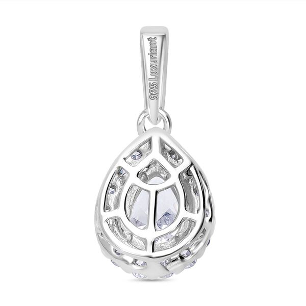 LUXURIANT SGL zertifizierter VS-EF Labor Diamant Anh&auml;nger, 925 Silber platiniert- 1 ct. image number 3