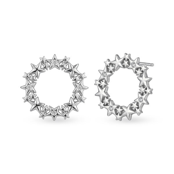 LUXURIANT DIAMOND - Lab Grown Diamant SI-GH Ohrringe 925 Silber Rhodiniert ca. 0.06 ct