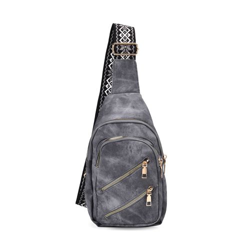 Rucksack aus Nylon mit RFID-Schutz, 19x8x32 cm, Grau image number 0
