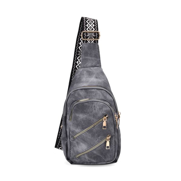 Rucksack aus Nylon mit RFID-Schutz, 19x8x32 cm, Grau image number 0