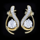 Weißer Diamant Ohrringe 925 Silber vergoldet ca. 0,14 ct image number 1