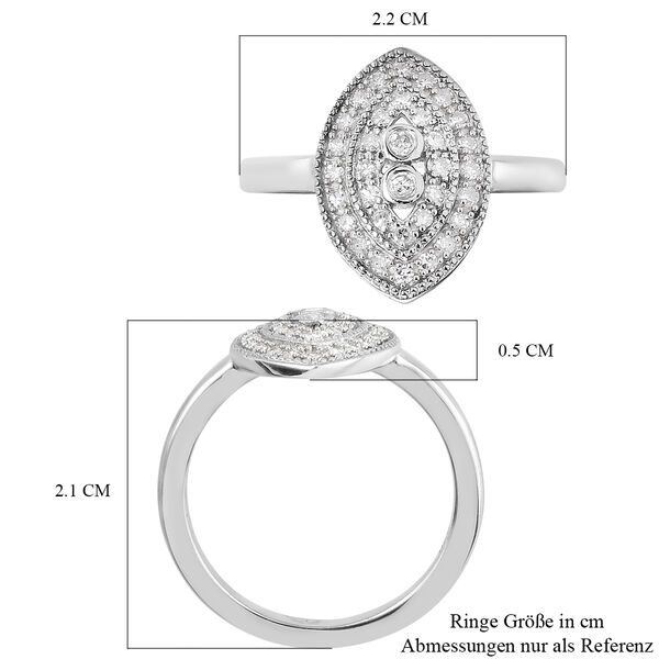 Diamant Ring 925 Silber platiniert  ca. 0,25 ct image number 7