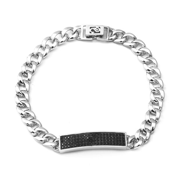 Schwarzer Spinell Armband 18 cm 925 Silber rhodiniert ca. 1,60 ct image number 2