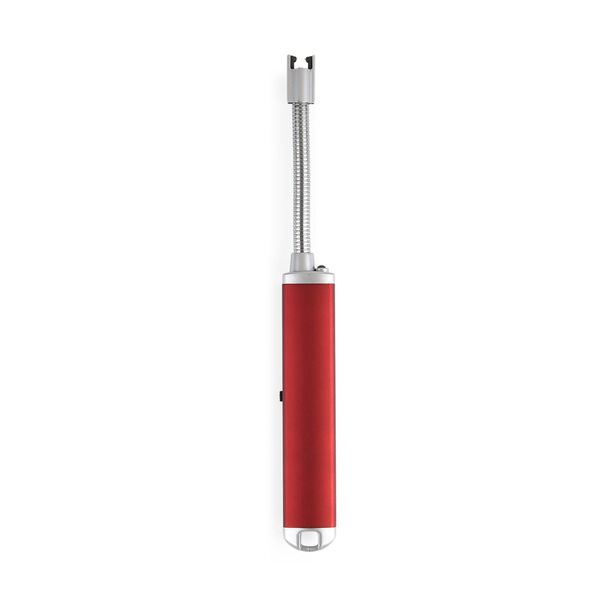 Elektronisches USB-Feuerzeug mit Taschenlampe, wiederaufladbar per USB, 24x2.6x1.8 cm, Rot image number 5
