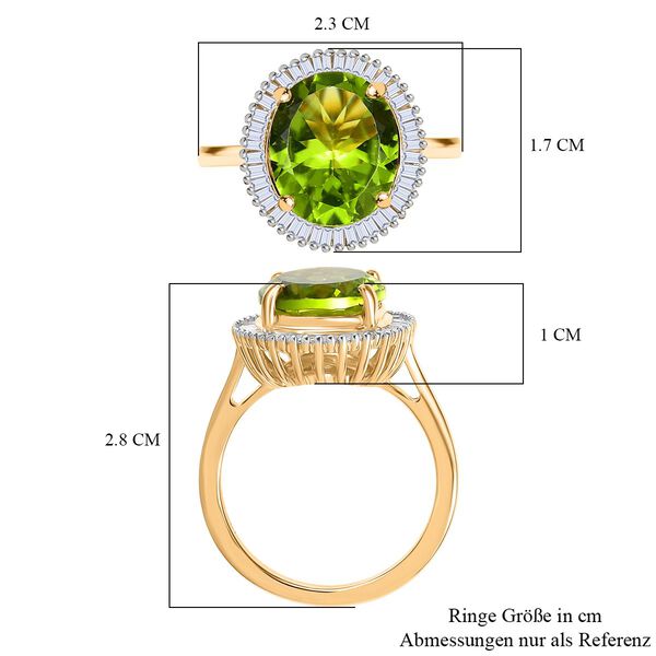 D'Joy AAA Peridot und Diamant Ring - 5,43 ct. image number 7