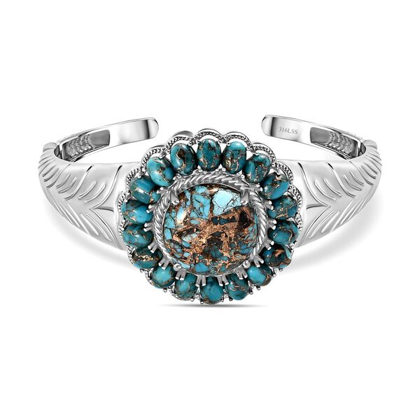 Blauer T&uuml;rkis-Armreif, 19 cm - 38,99 ct.