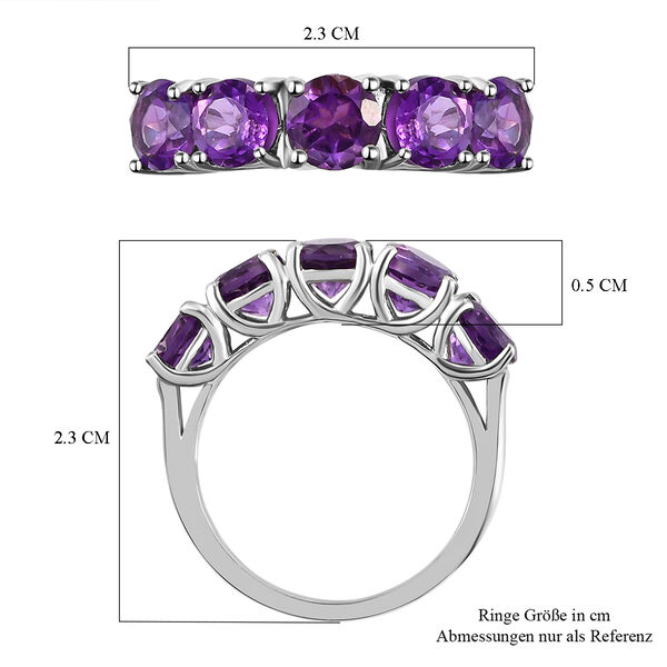 Natürlicher, marokkanischer Amethyst-Ring, 925 Silber platiniert  ca. 2,35 ct image number 7