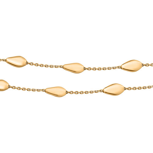 Barrel bead Kette in vergoldetem Silber image number 1
