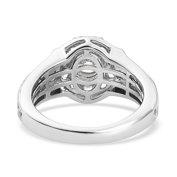 LUSTRO STELLA Hergestellt mit ZIRKONIA Ring 925 Silber Platin-Überzug (Größe 16.00) ca. 2,96 ct image number 6