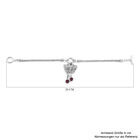 Royal Bali Kollektion - Rubin-Armband, Fissure gefüllt, 19 cm, mit Schmetterling Charme, 925 Silber ca. 2.40 ct image number 4