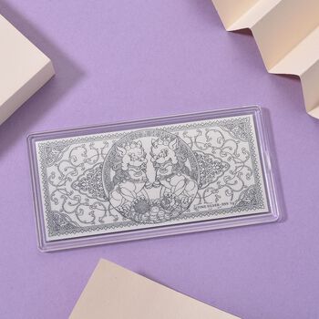 999er Silberfolie mit Pixiu-Motiv, 1 Gramm